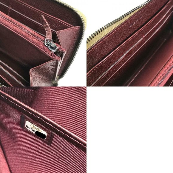 CHANEL Gradation Matelasse Zip Around Long Wallet Lambskin Leather Gold x Brown - Picture 7 of 12